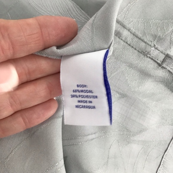 Caribbean Men’s Bird of Paradise textured Short Sleeve Woven Shirt NWT Size M - Picture 8 of 8